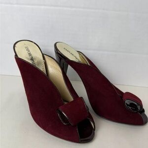 Emporio Armani Heels  Burgundy Suede 36 1/2